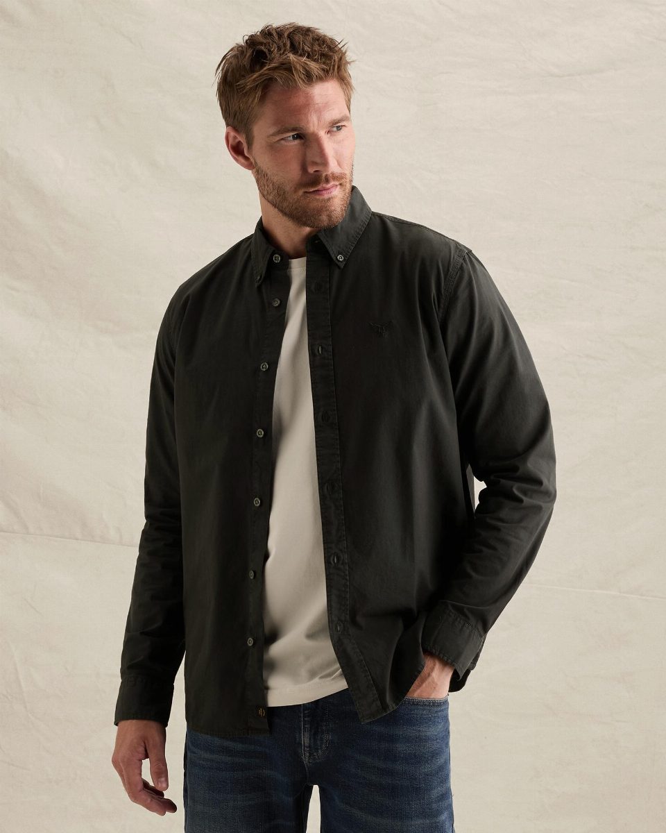 American Classic overhemd van poplin met stretch – black