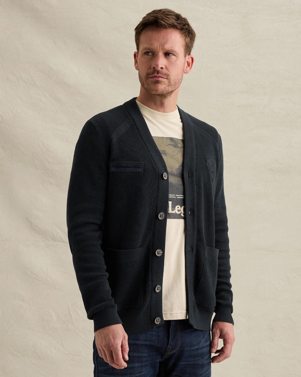 Vest met zijzakken en knoopsluiting