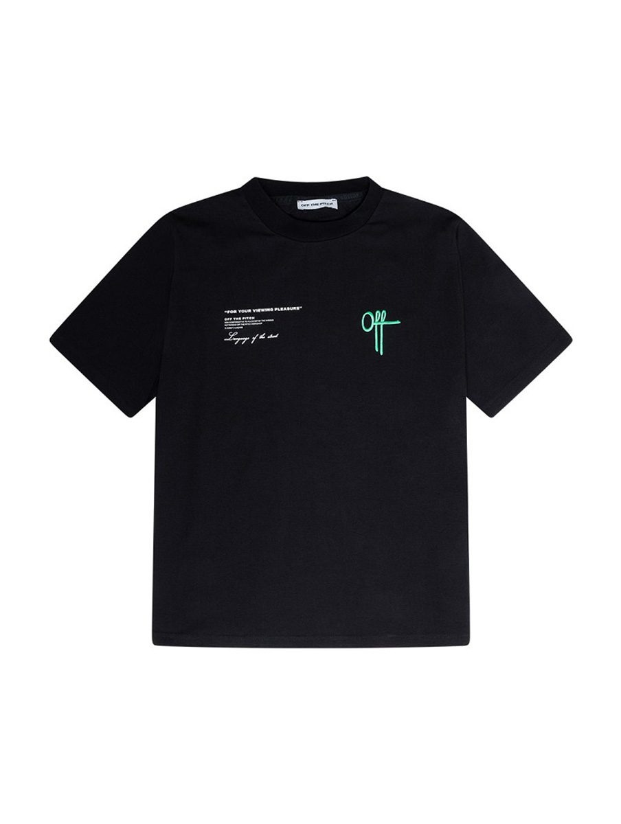 Off The Pitch - Neo Regular Fit Tee – zwart