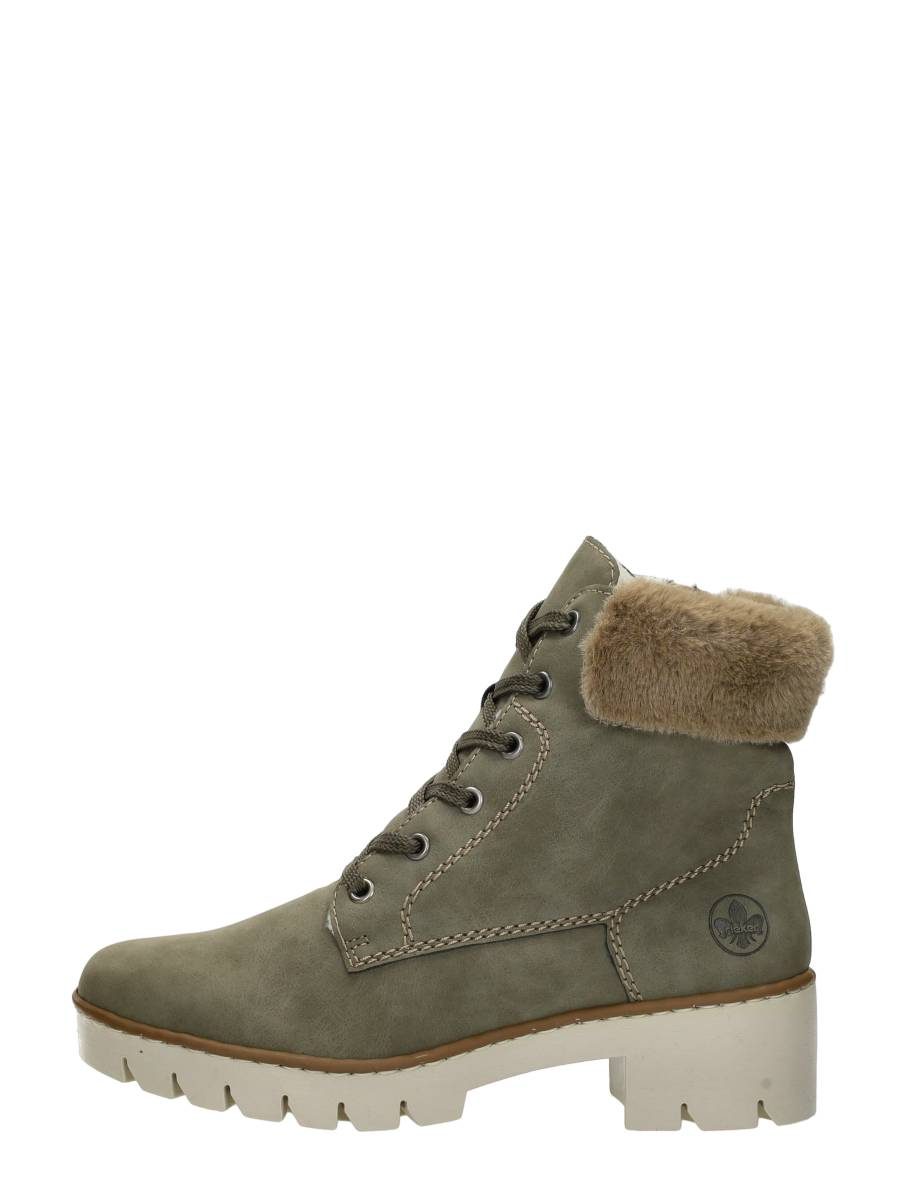 Rieker - Veterschoenen Hoog – groen