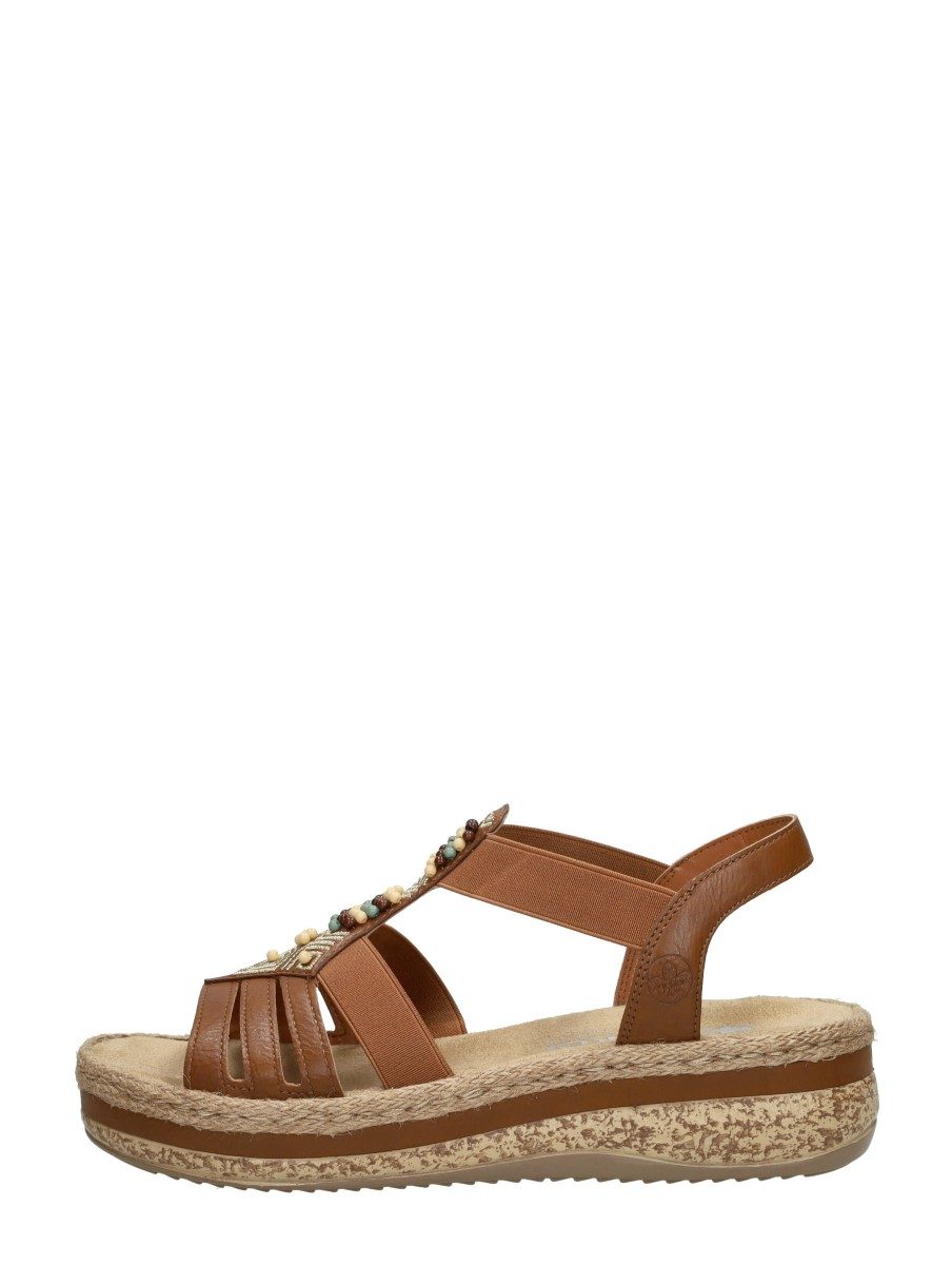 Rieker - Sandalen Plat – cognac