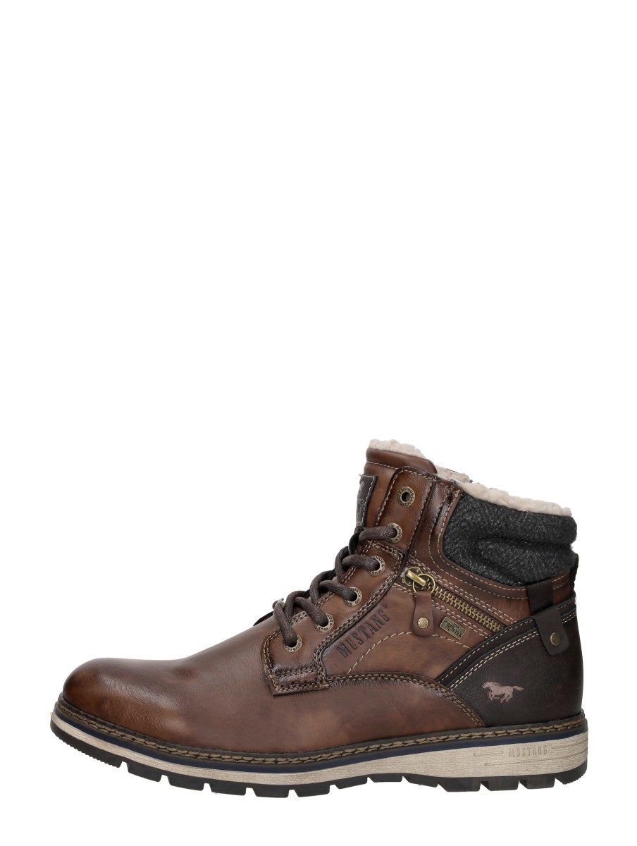 Mustang - Veterschoenen Hoog – cognac
