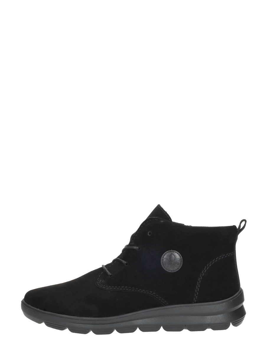 Rieker - Veterschoenen Hoog – zwart