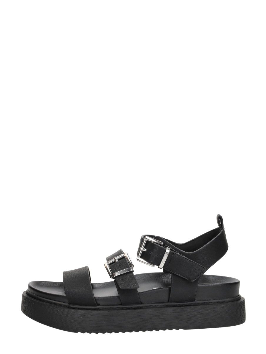 Tamaris - Sandalen Plat – zwart