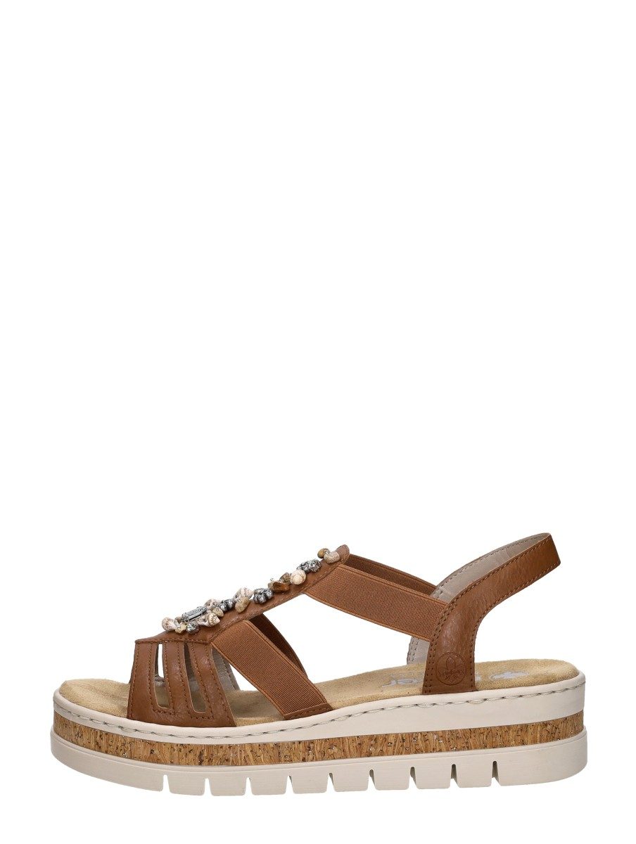 Rieker - Sandalen Plat – cognac