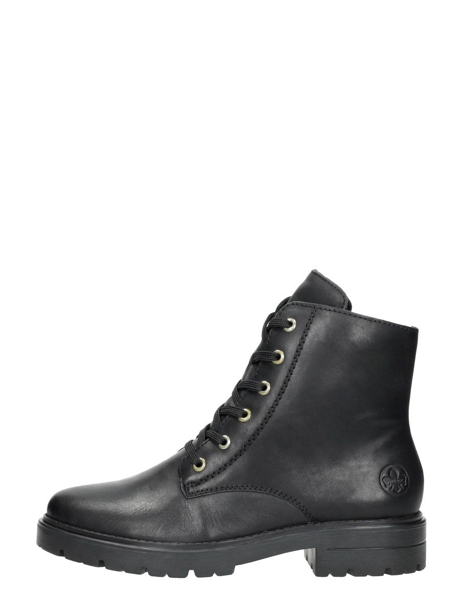 Rieker - Veterschoenen Hoog – zwart