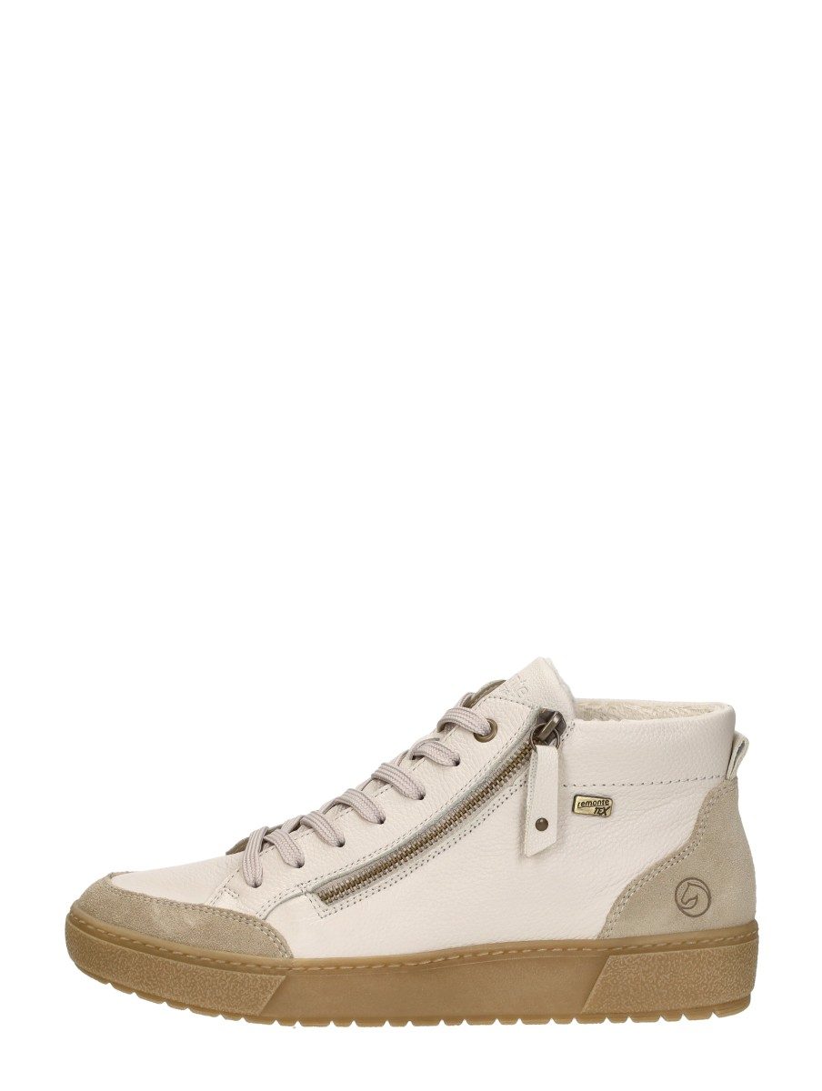 Remonte - Veterschoenen Hoog – gebroken wit