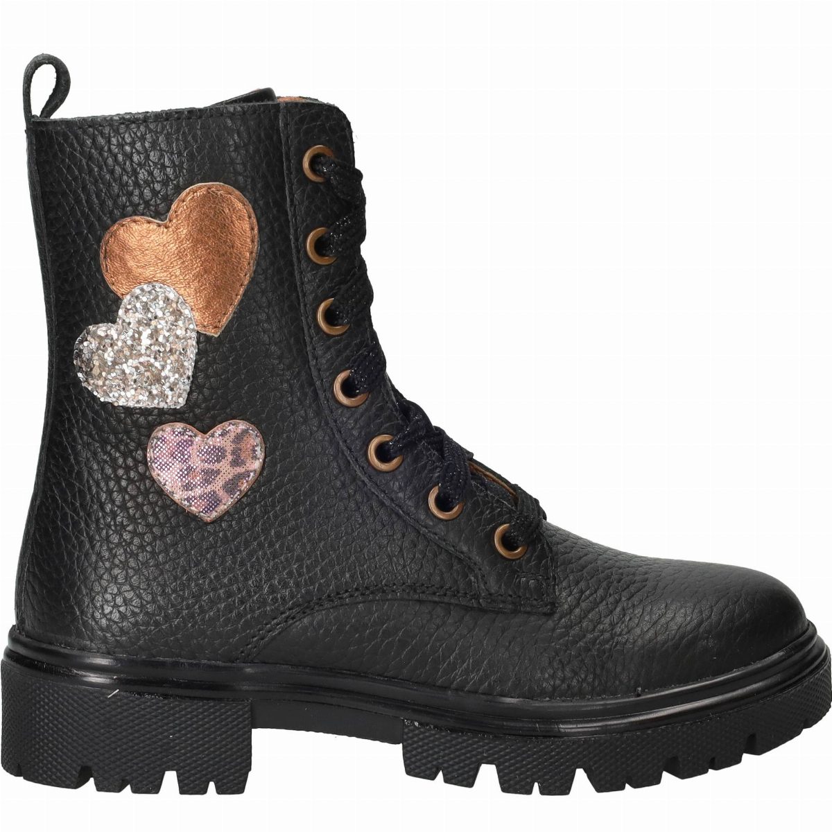 IK-KE Veterboots Meisjes Zwart