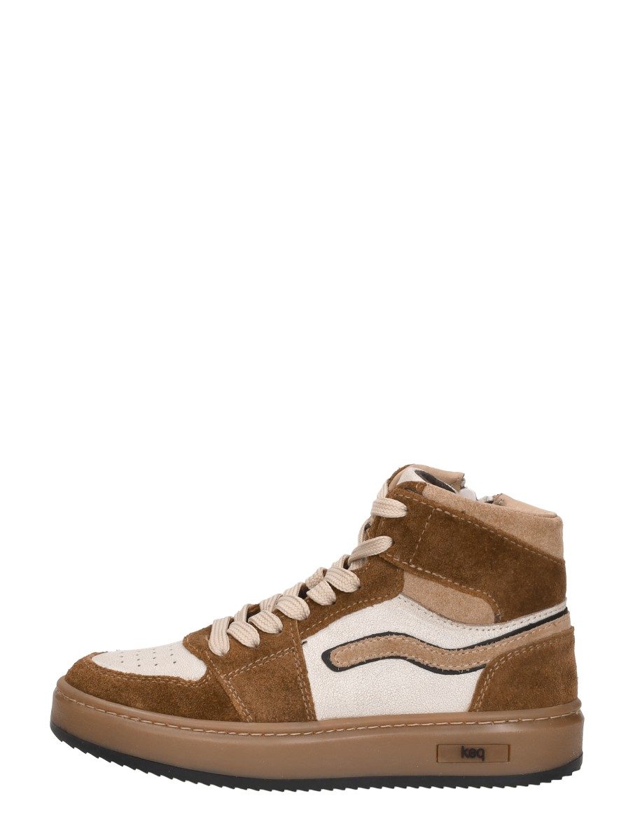 Keq - Veterschoenen Hoog – cognac