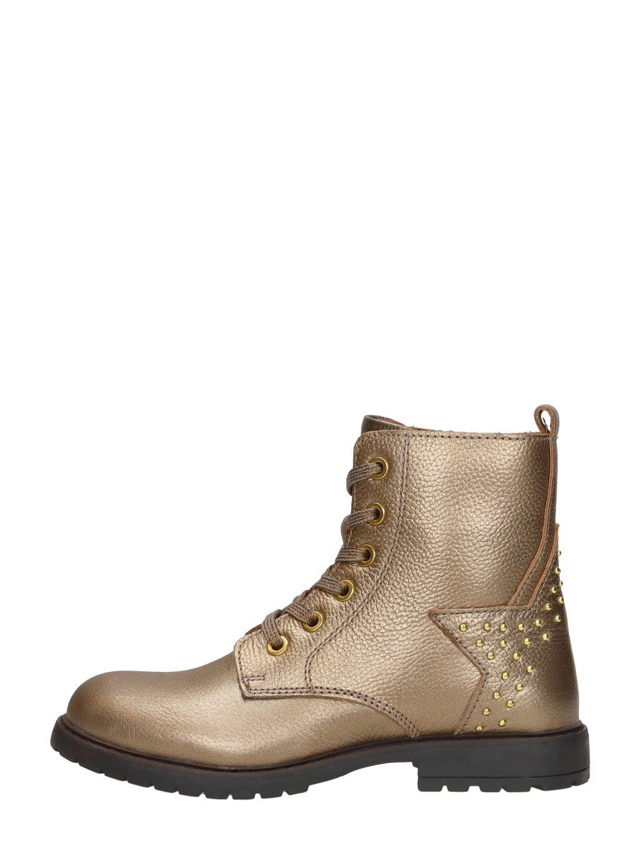 Keq - Veterschoen Hoog – goudkleur