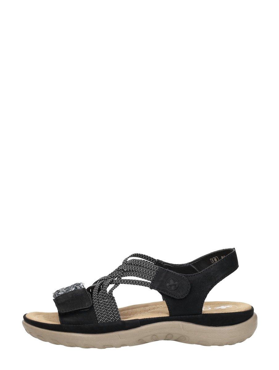 Rieker - Sandalen Plat – zwart