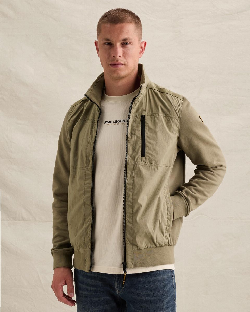 Hybrid jacket met ritssluiting en zijzakken – overland trek