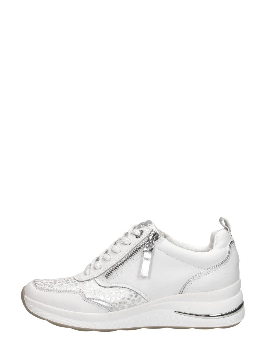 Tamaris Wide Fit - Veterschoenen Laag – wit