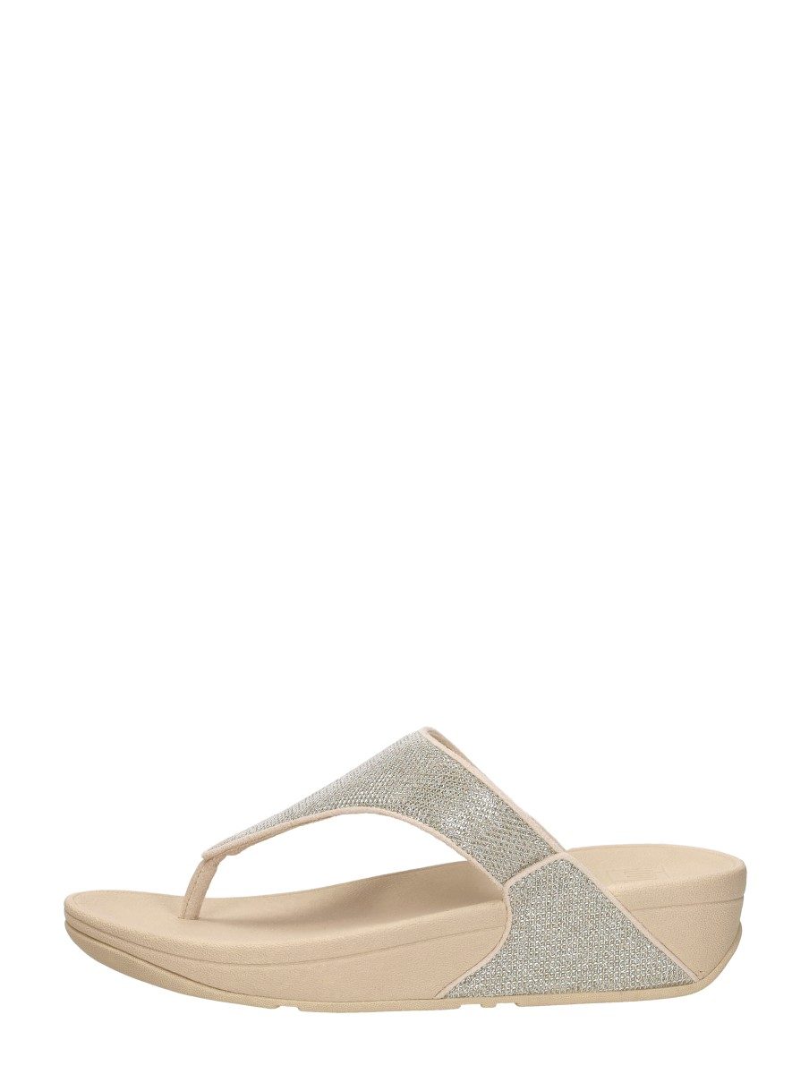 FitFlop - Lulu Shimmerglitz Toe-post – goudkleur