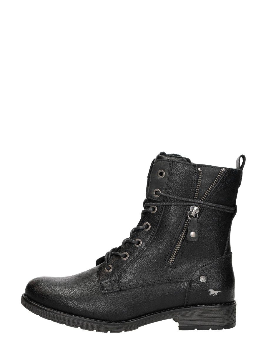 Mustang - Veterschoenen Hoog – zwart