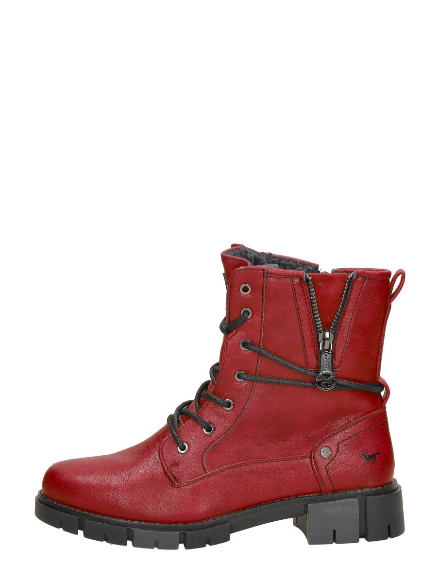 Mustang - Veterschoenen Hoog – rood