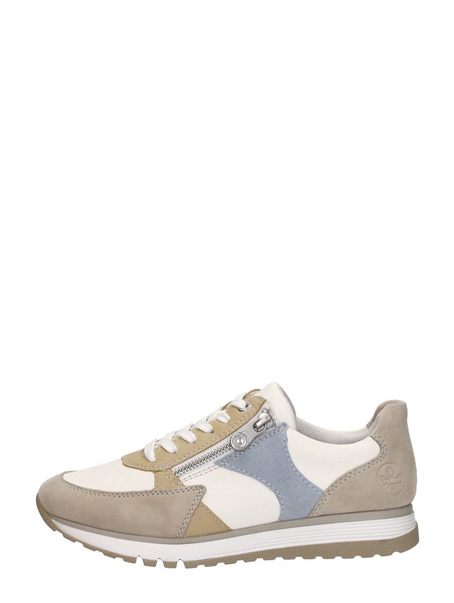 Rieker - Sneakers Laag – gebroken wit
