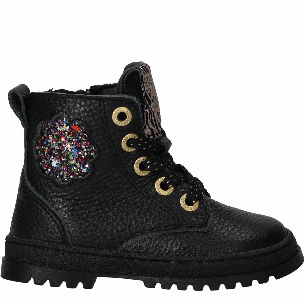 Develab Veterboots Meisjes Zwart