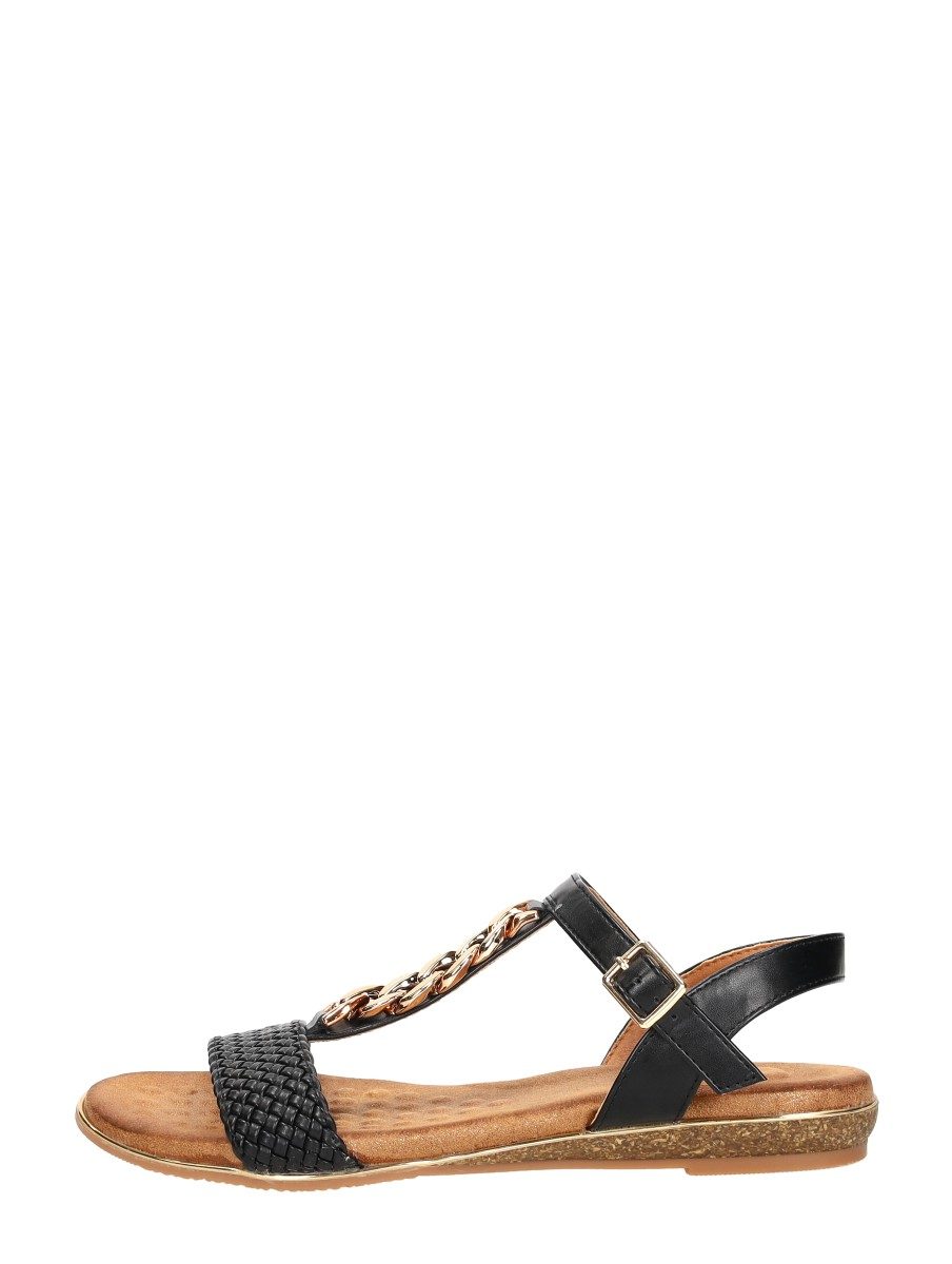 Sub55 - Sandalen Plat – zwart