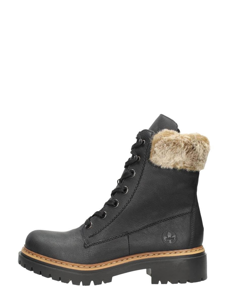 Rieker - Veterschoenen Hoog – zwart